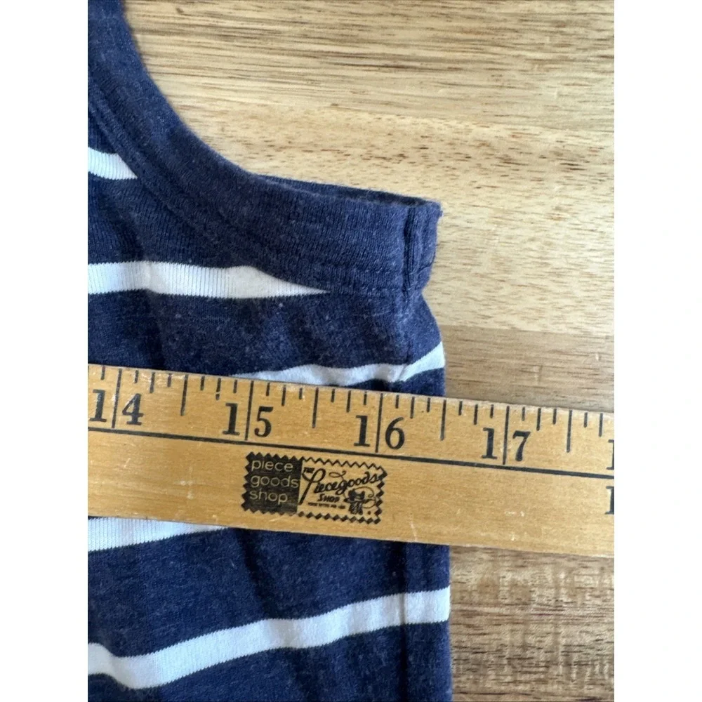 Cabi M Racerback Sleeveless Tank Top Stripped Navy White